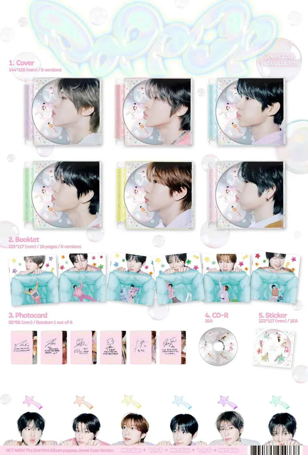 nct wish - 2nd mini album [poppop] jewel case ver.