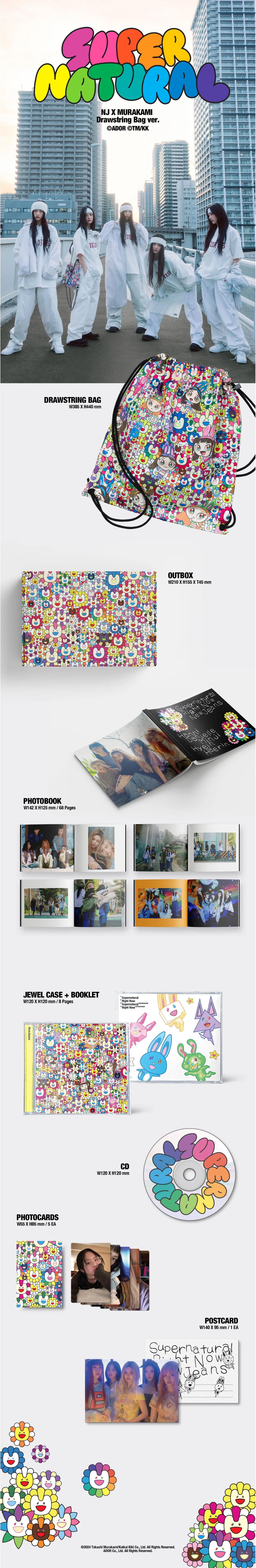 newjeans - [supernatural] nj x murakami drawstring bag ver.