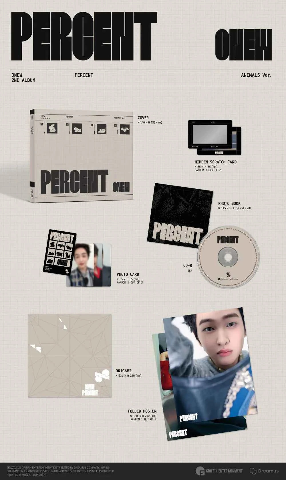 onew - 2nd album [percent] digipack ver.