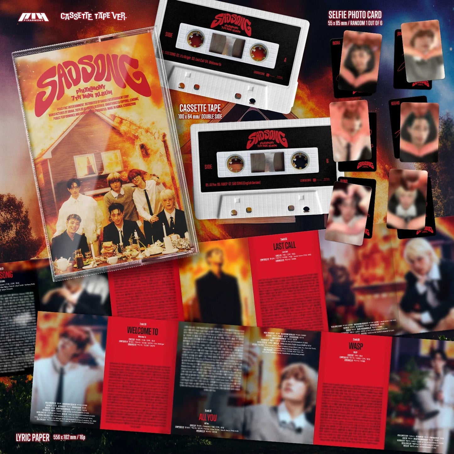 p1harmony - 7th mini album [sad song] cassette tape ver.