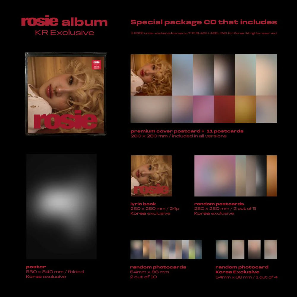 rosé - 1st studio album [rosie] kr exclusive