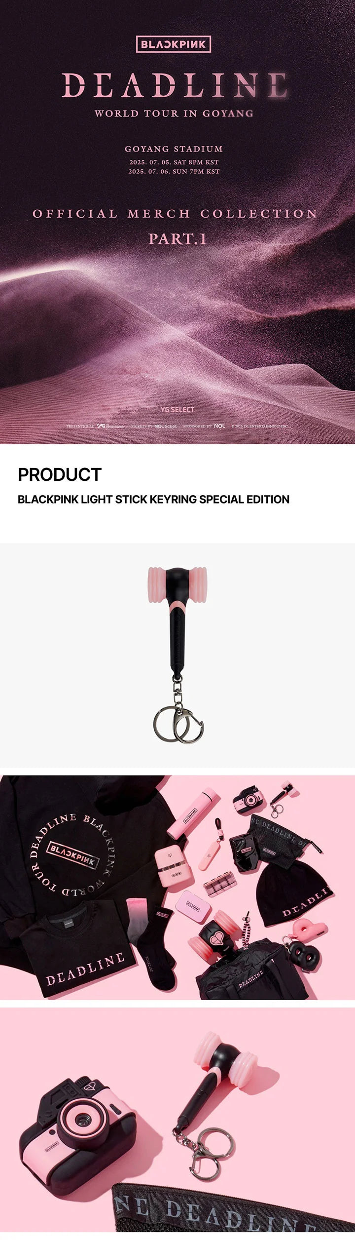 blackpink - official lightstick keyring special edition