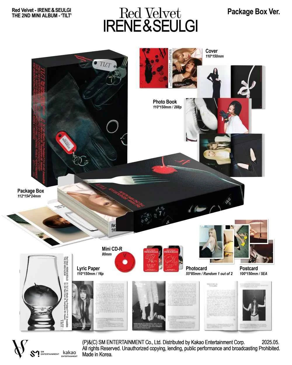 irene & seulgi (red velvet) - 2nd mini album [tilt] package box ver.