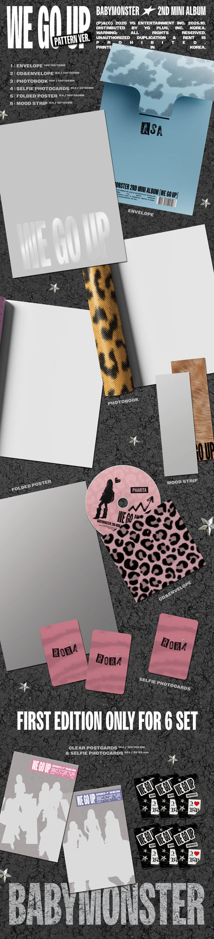 babymonster - 2nd mini album [we go up] pattern ver. members ver.