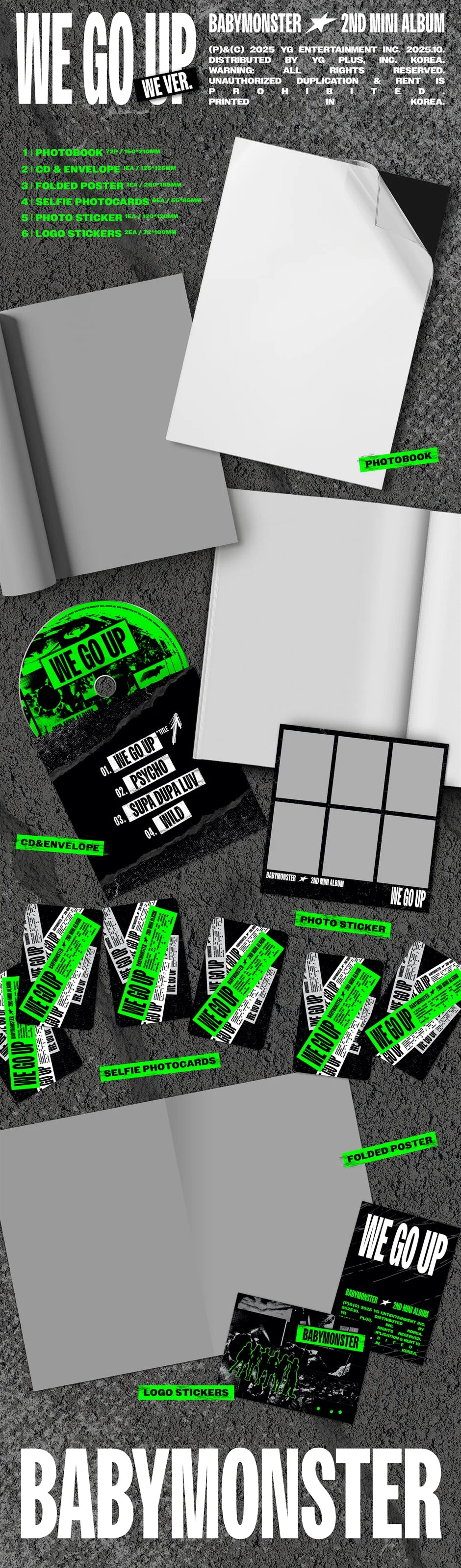 babymonster - 2nd mini album [we go up] we ver.