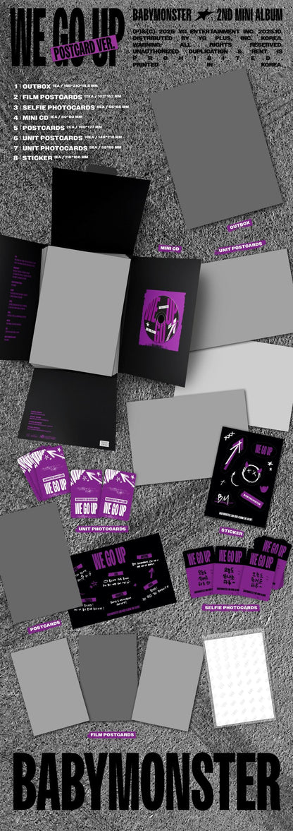 babymonster - 2nd mini album [we go up] postcard ver.