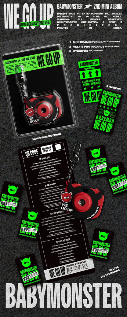 babymonster - 2nd mini album [we go up] mini beam keyring ver.