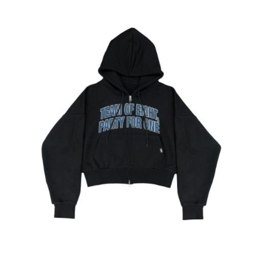 ateez - [8room] zip-up hoodie (cropped)