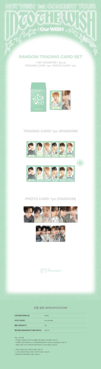 nct wish - [into the wish : our wish] random trading card set