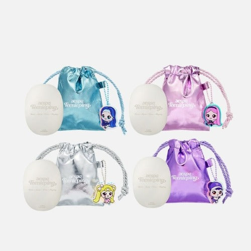 aespa x teenieping - mirror pouch keyring set