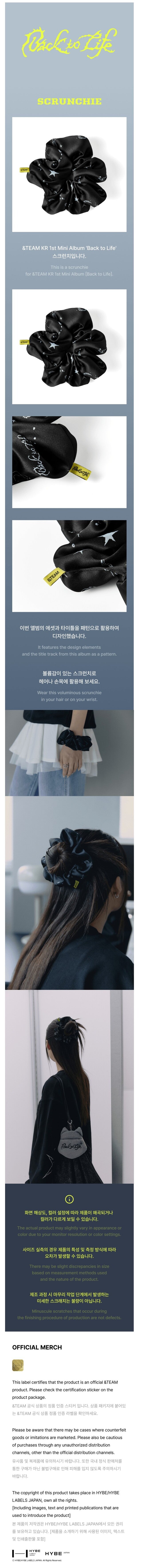 &team - [back to life] scrunchie