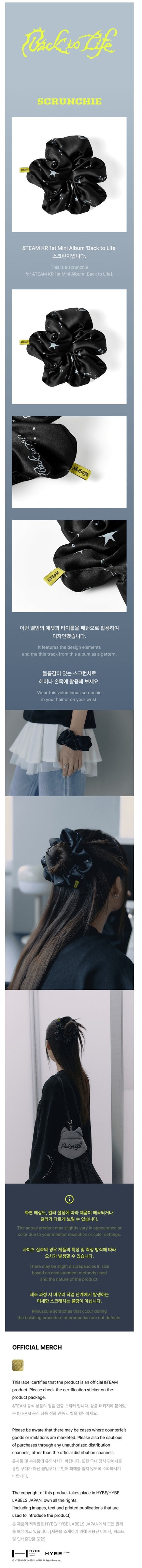 &team - [back to life] scrunchie