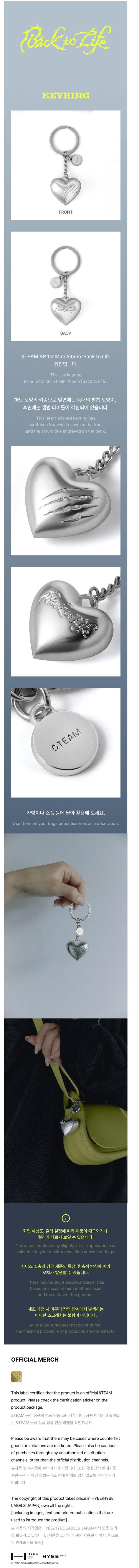 &team - [back to life] keyring