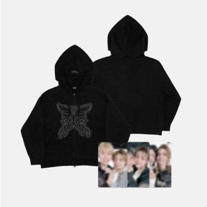 xdinary heroes - [beautiful mind finale] knit zip-up hoodie