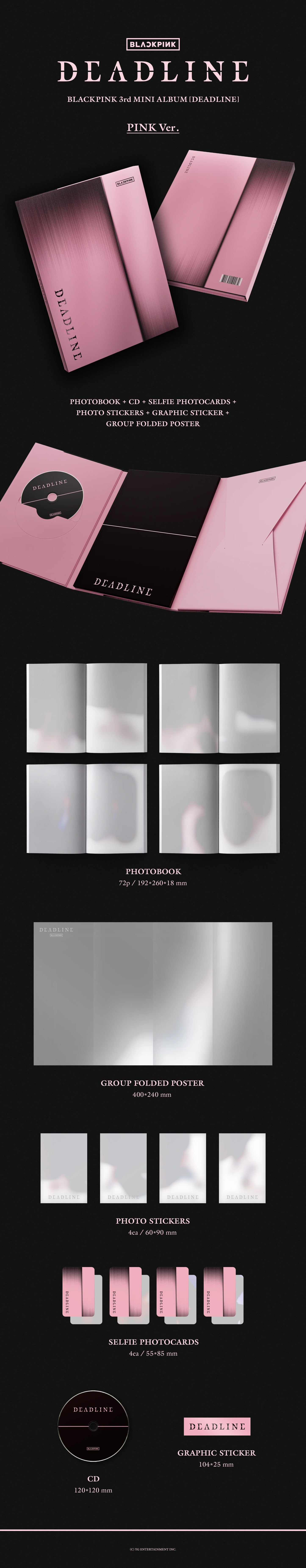 blackpink - 3rd mini album [deadline] pink ver.