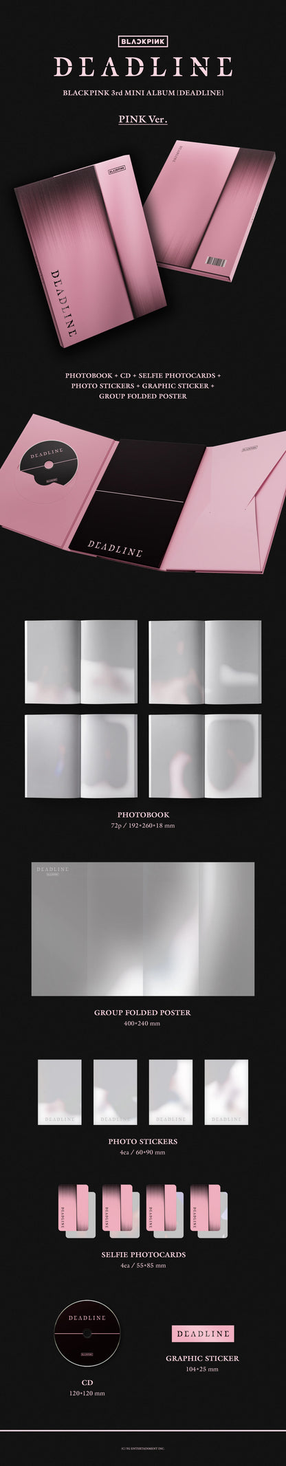 blackpink - 3rd mini album [deadline] pink ver.