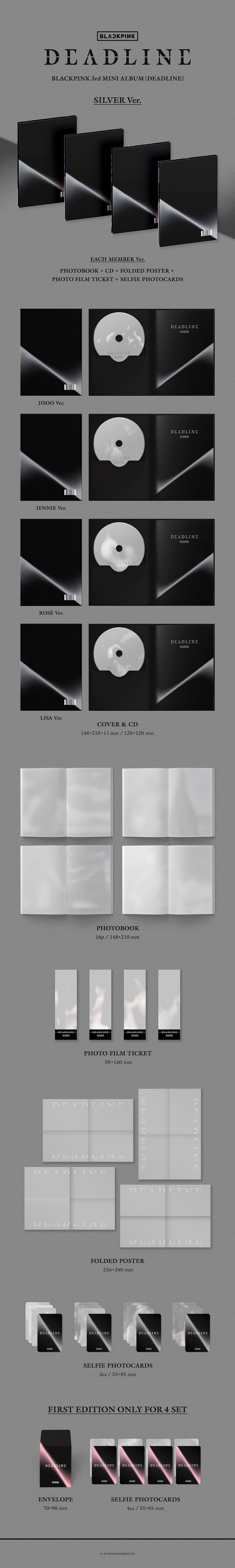 blackpink - 3rd mini album [deadline] silver ver. jisoo