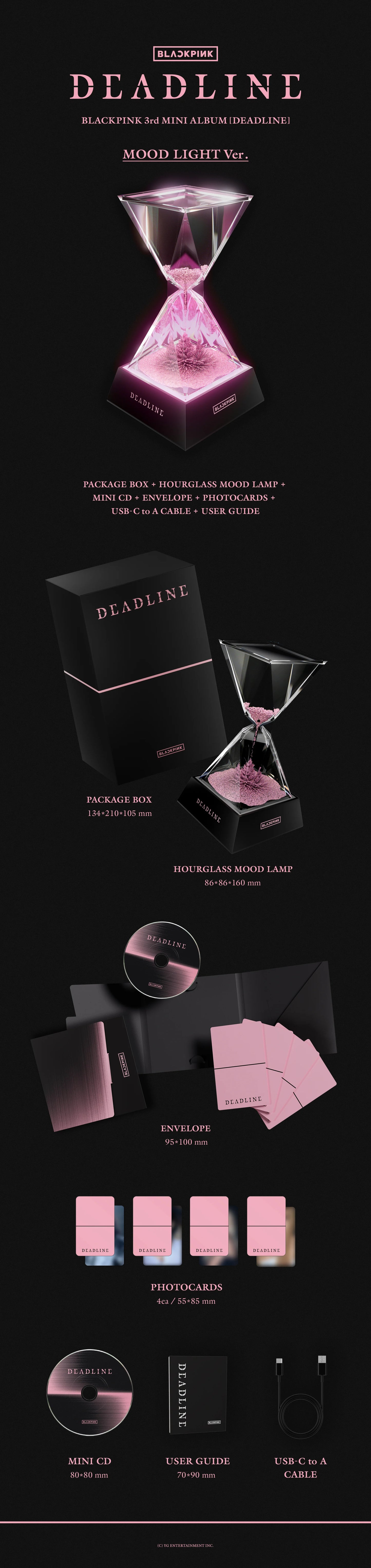 blackpink - 3rd mini album [deadline] mood light ver.