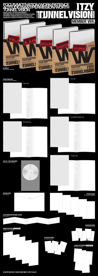 itzy - [tunnel vision] member ver.