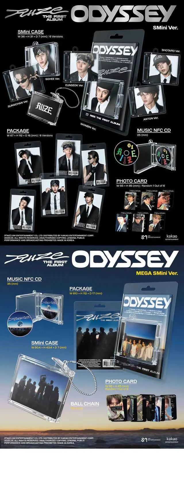 riize - 1st album [odyssey] smini ver. (smart album)