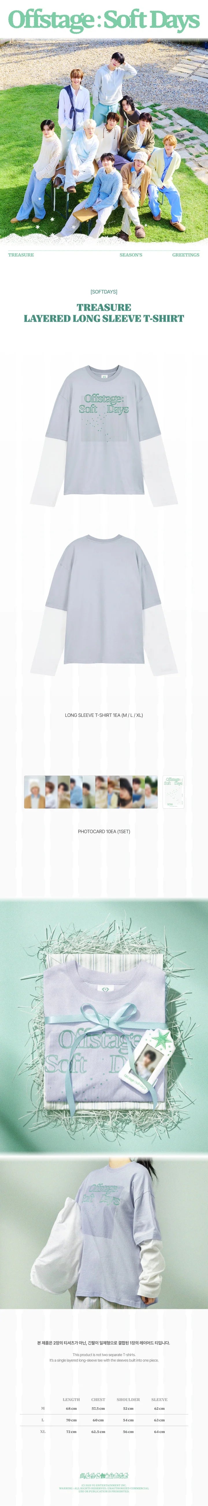 treasure - [offstage: soft days] official md long sleeve t-shirt