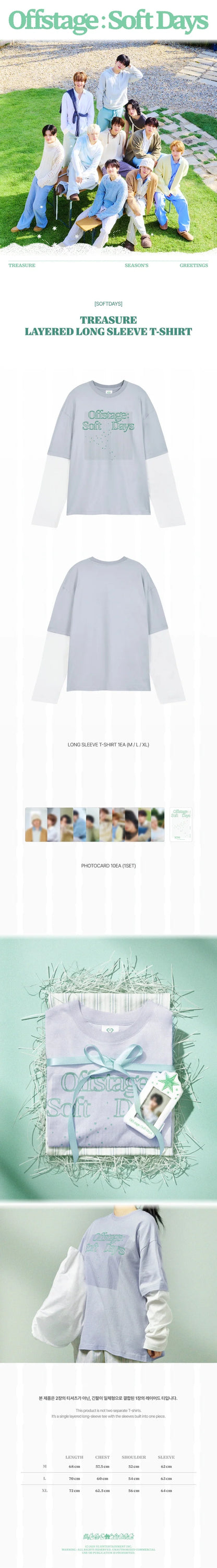 treasure - [offstage: soft days] official md long sleeve t-shirt