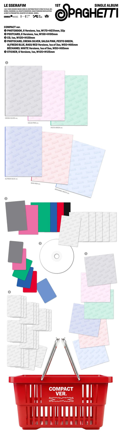 le sserafim - 1st single album [spaghetti] compact ver.