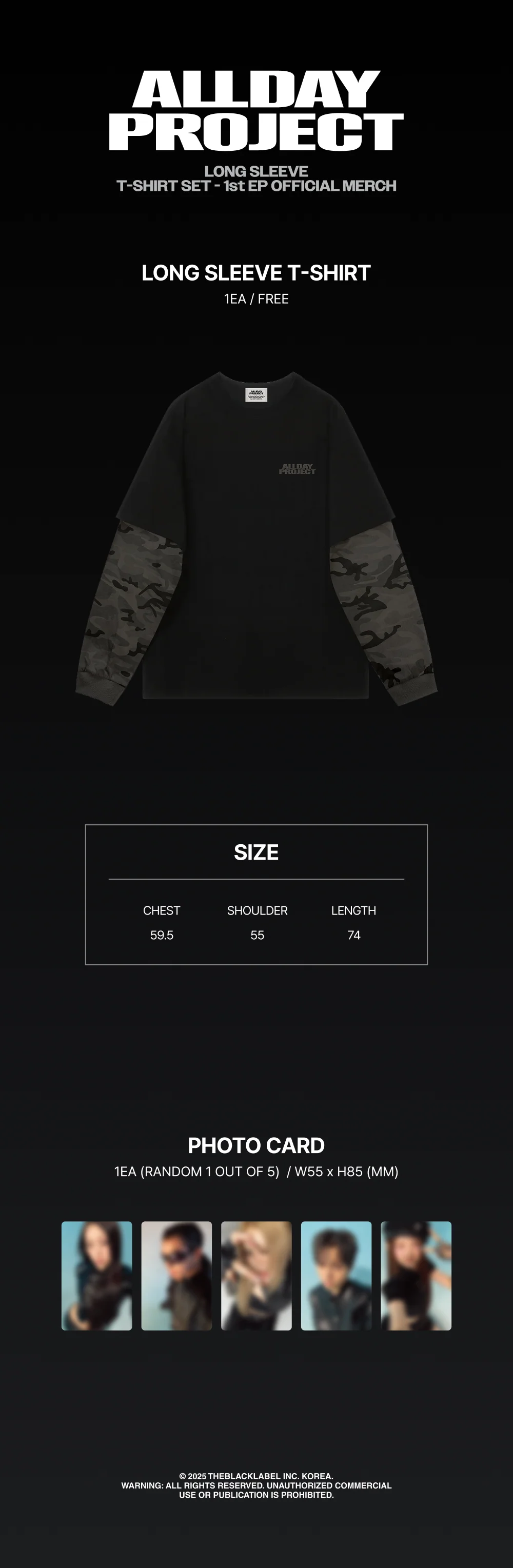 allday project - [1st ep] official md long sleeve t-shirt set