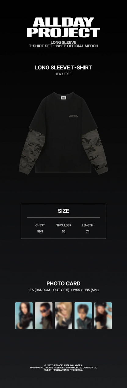 allday project - [1st ep] official md long sleeve t-shirt set