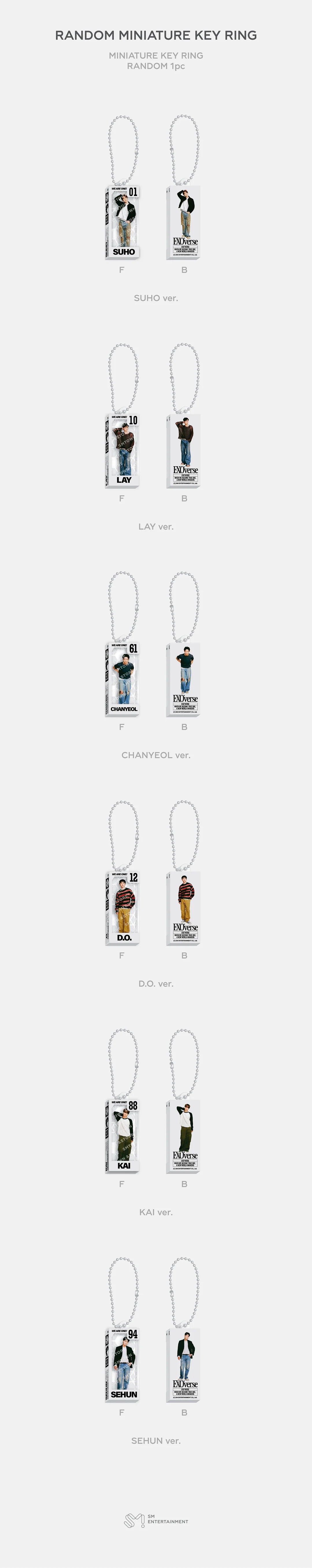 exo - ['exo'verse' 2025 exo fan meeting] official md random miniature keyring
