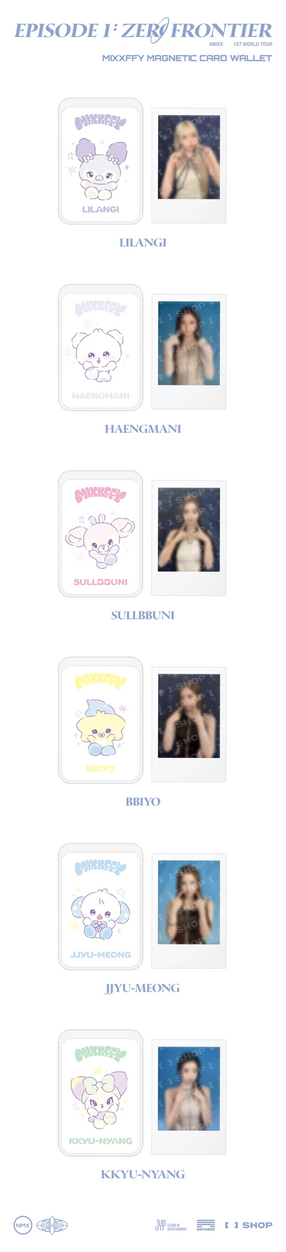 nmixx - [episode 1: zero frontier 1st world tour in incheon] magnetic card wallet