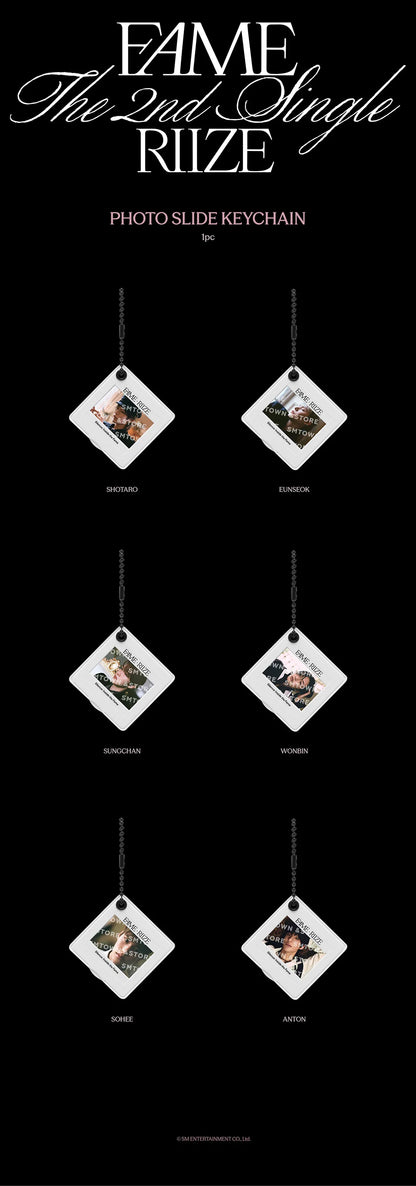 riize - [silence: inside the fame] photo slide keychain