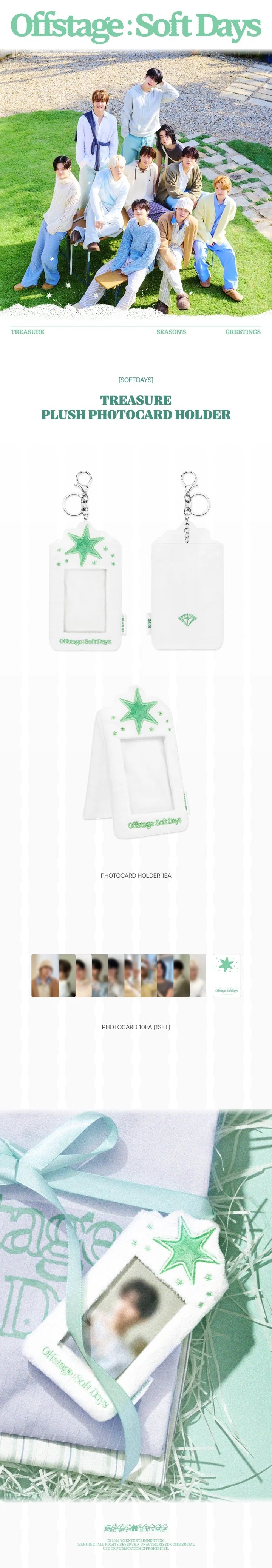 treasure - [offstage: soft days] official md plush photocard holder