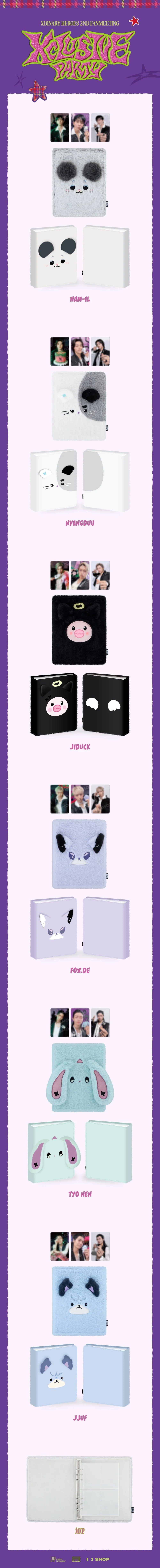 xdinary heroes - [xclusive party 2026 2nd fanmeeting] official md xdinary monsters plush photo binder