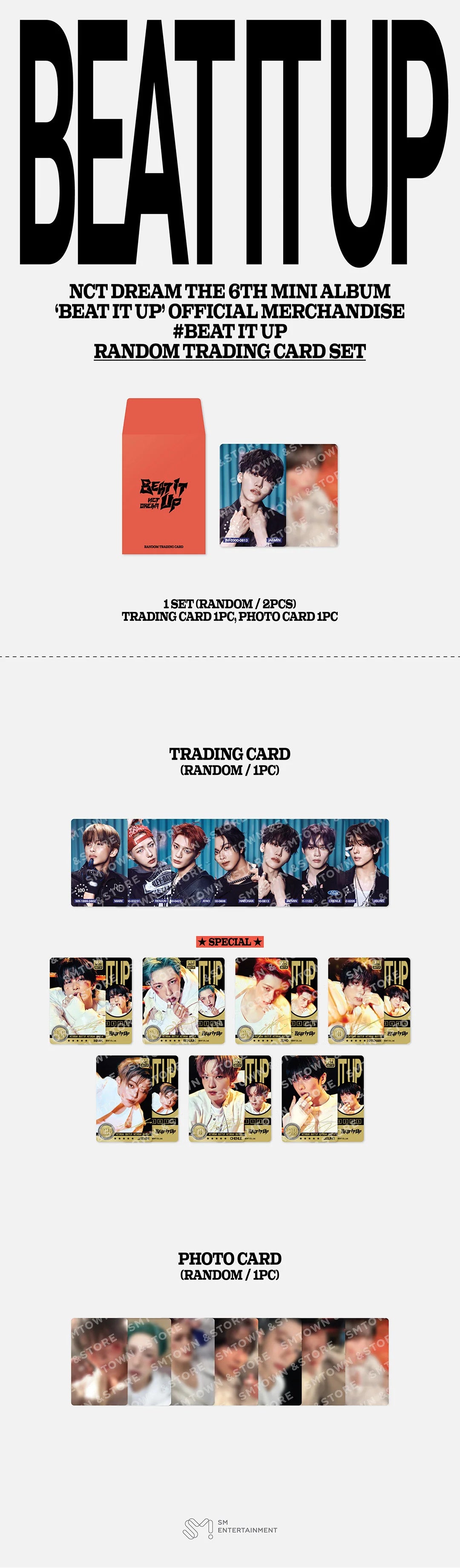 nct dream - [beat it up] random trading card set