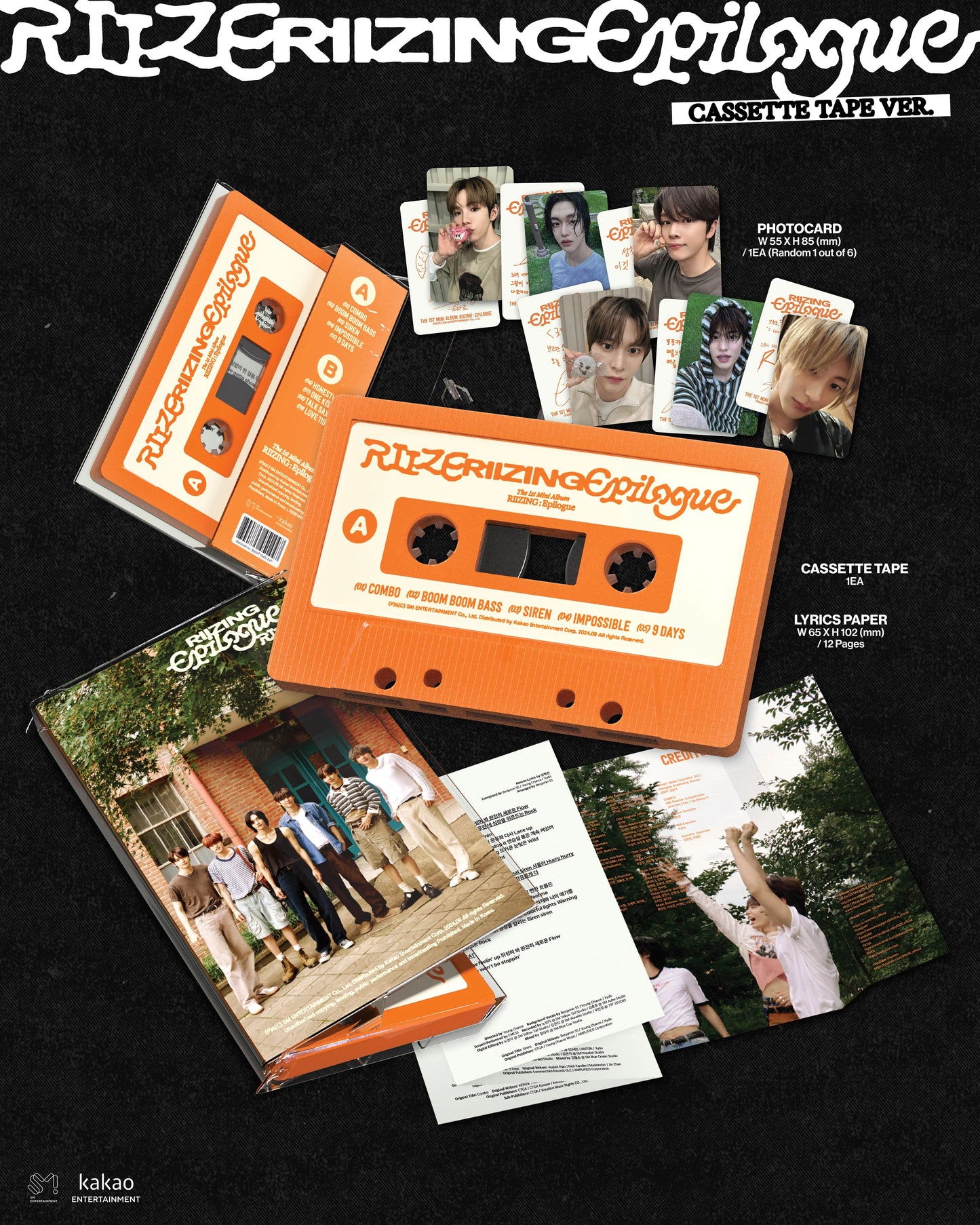riize - 1st mini album [riizing : epilogue] cassette tape ver.