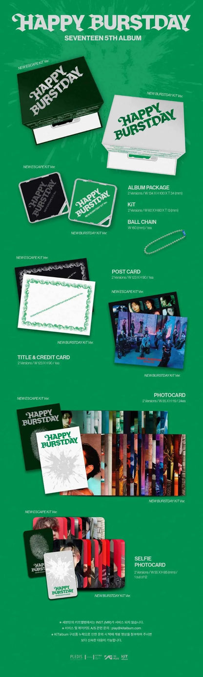 seventeen - 5th album [happy burstday] new escape kit ver.