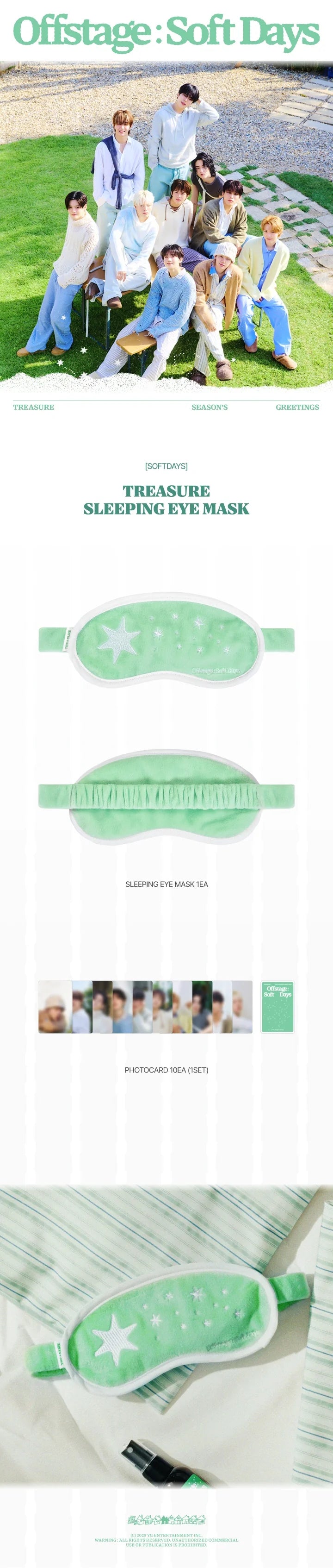 treasure - [offstage: soft days] official md sleeping eye mask
