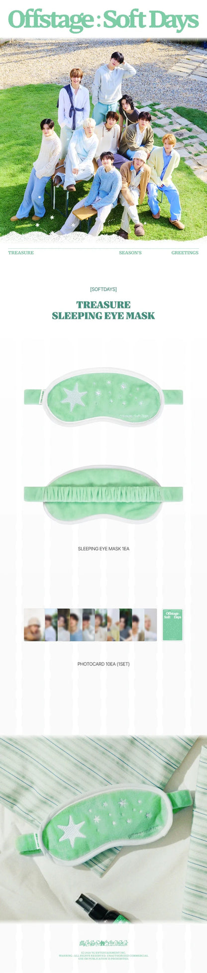 treasure - [offstage: soft days] official md sleeping eye mask