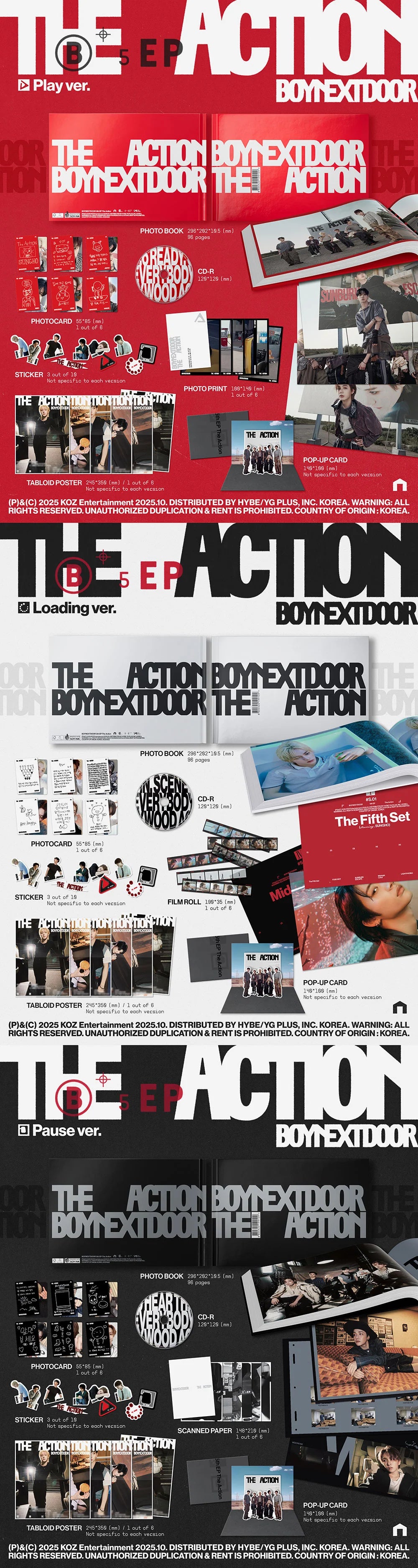 [soundwave] boynextdoor - [the action] 5th ep album [lucky draw event] standard ver.