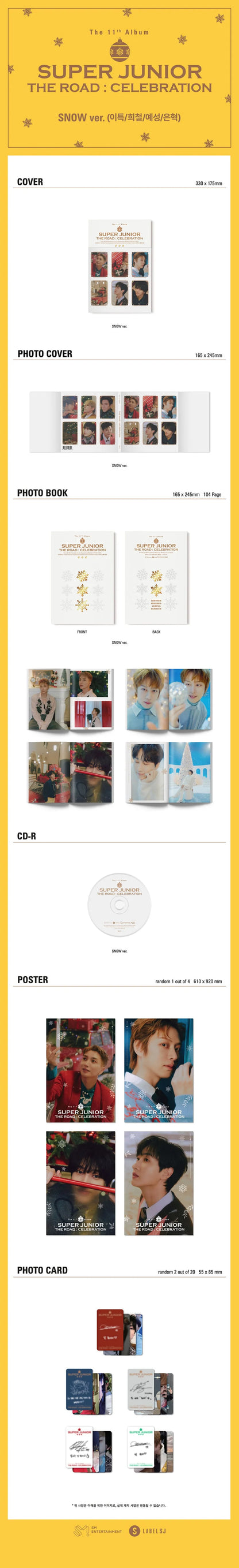 super junior - 11th album vol.2 [the road : celebration] snow ver.