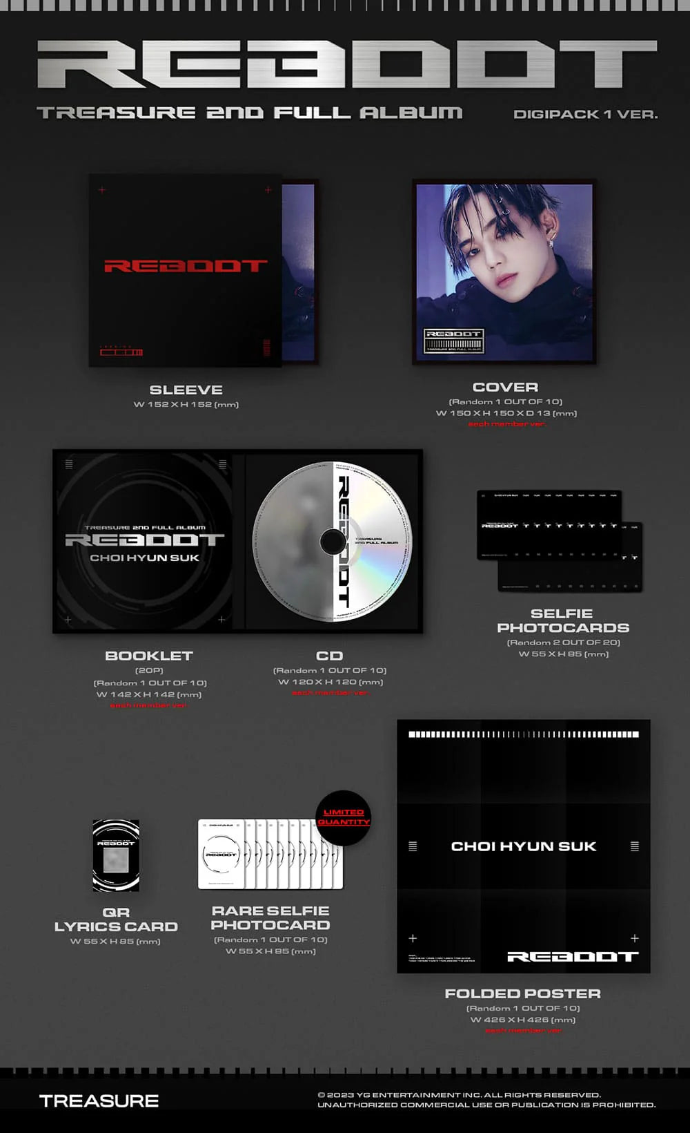 treasure - 2nd full album [reboot] digipack ver.