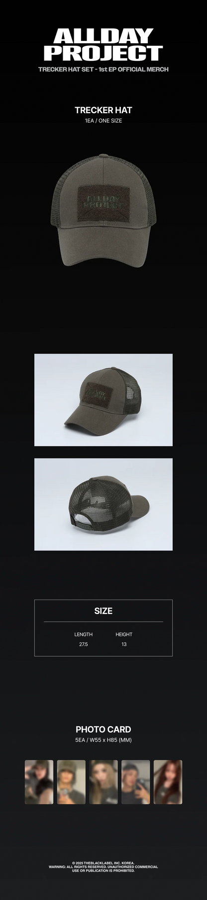 allday project - [1st ep] official md trecker hat set