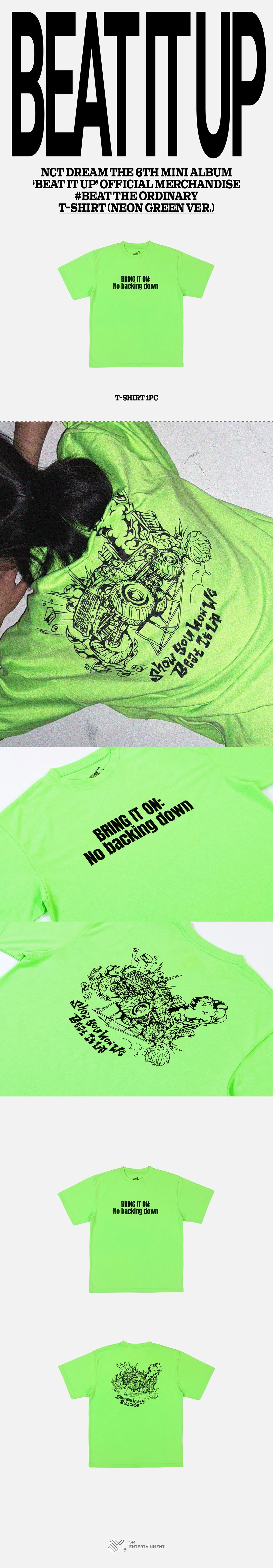 nct dream - [beat it up] t-shirt (neon green)