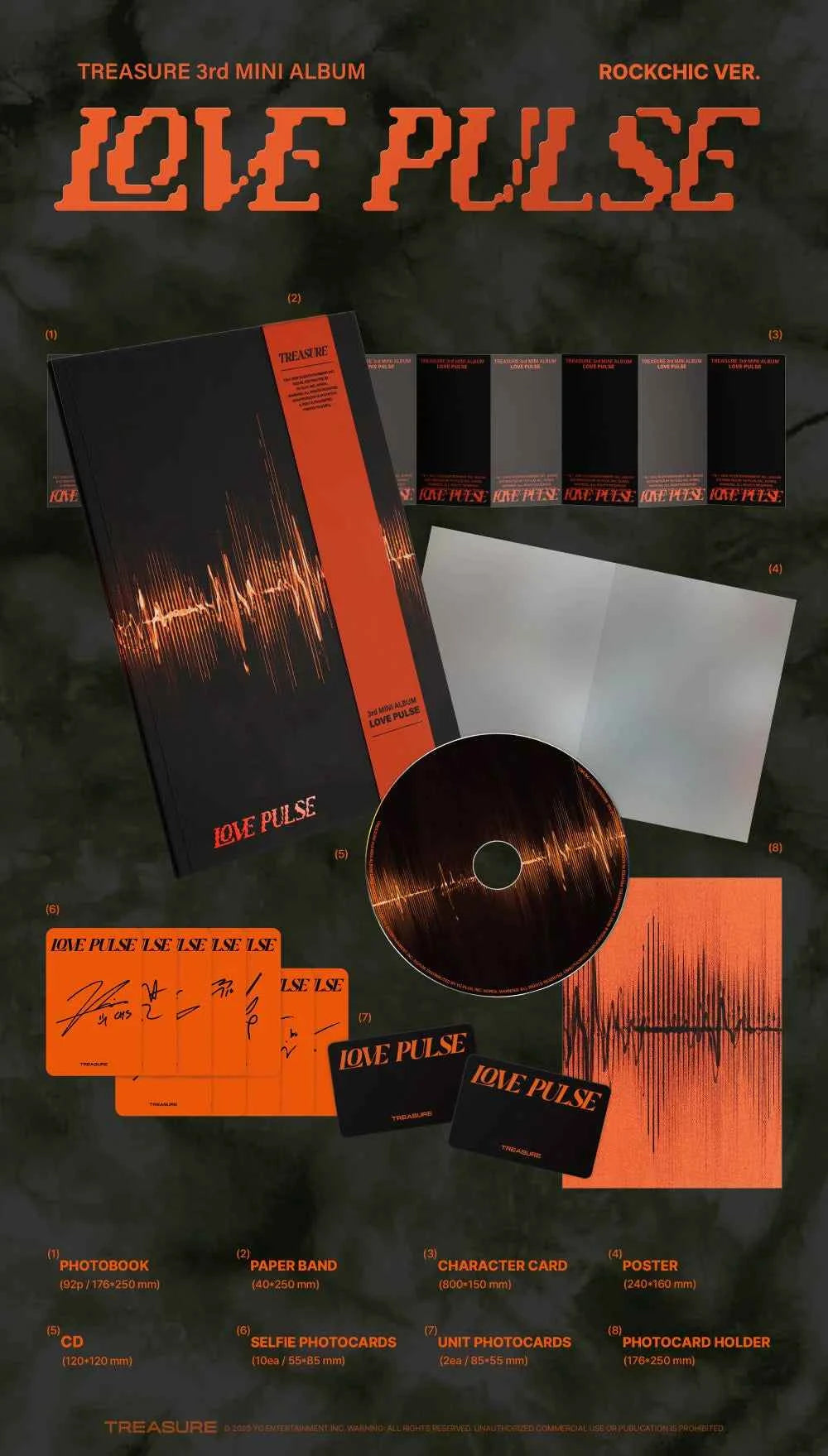 treasure - 3rd mini album [love pulse] rockchic ver.