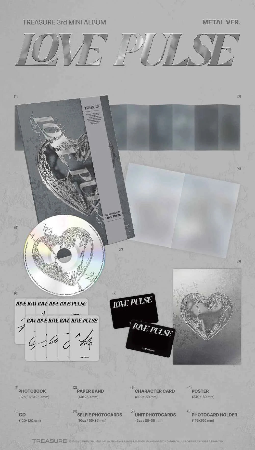 treasure - 3rd mini album [love pulse] metal ver.