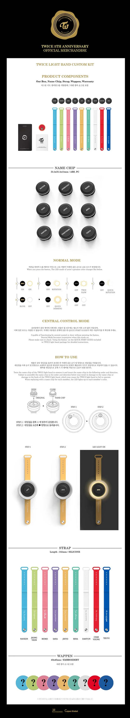 twice - official lightstick band kit / strap