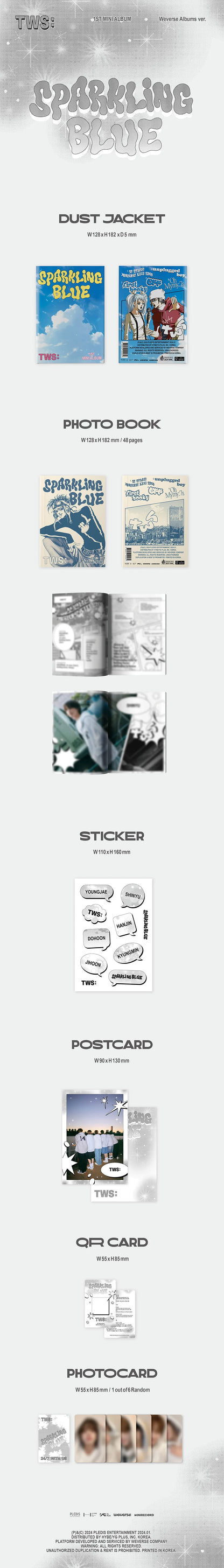 tws - 1st mini album [sparkling blue] weverse albums ver.