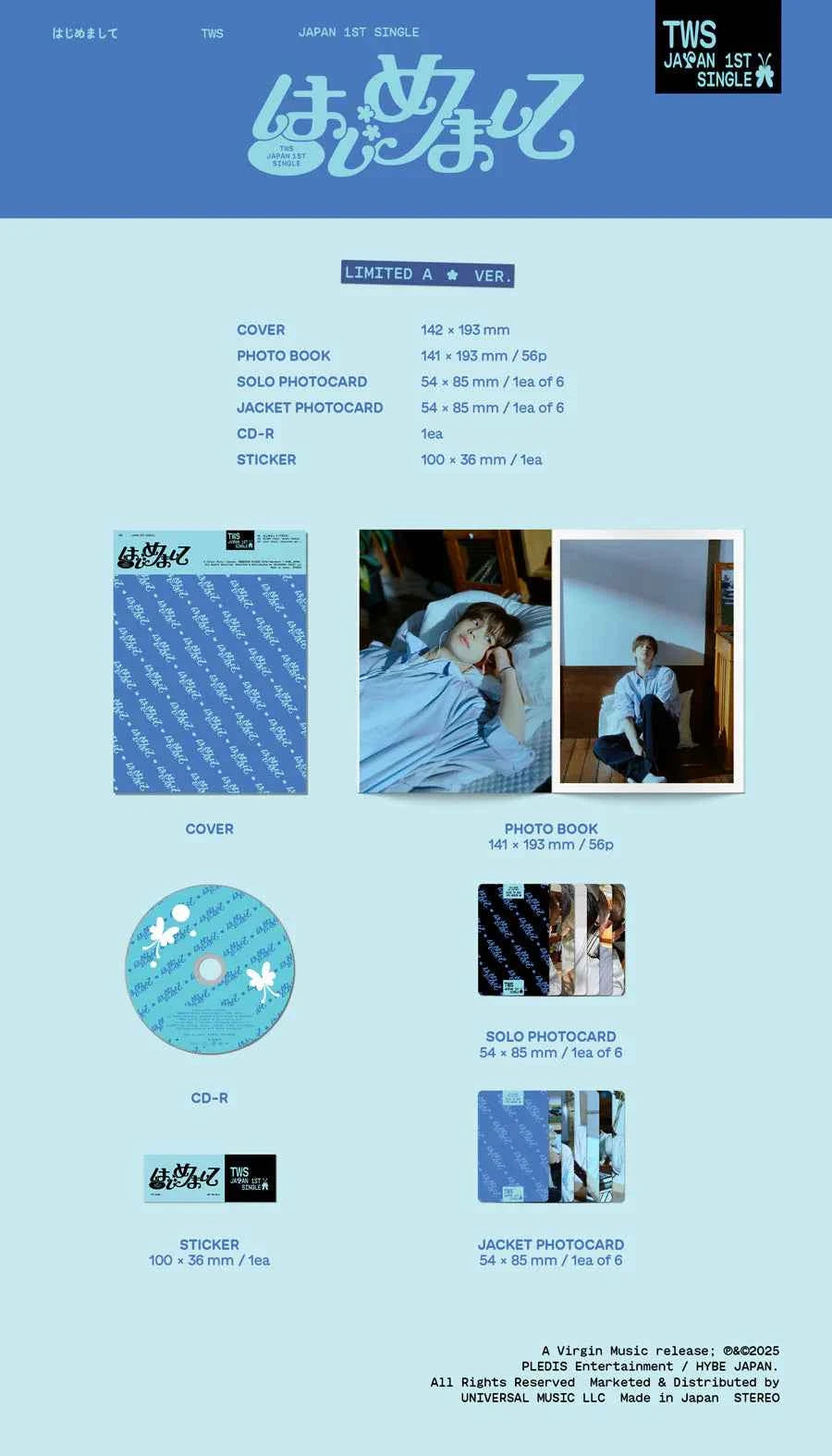 tws - japan 1st single album [はじめまして] limited edition a