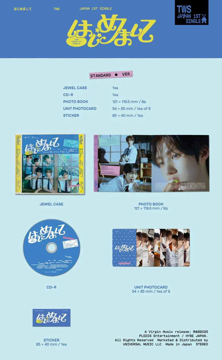 tws - japan 1st single album [はじめまして] standard eidition